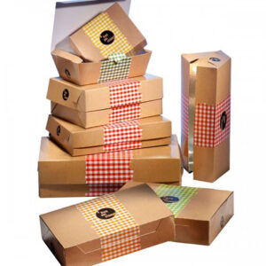 Kraft Plaid Food Boxes